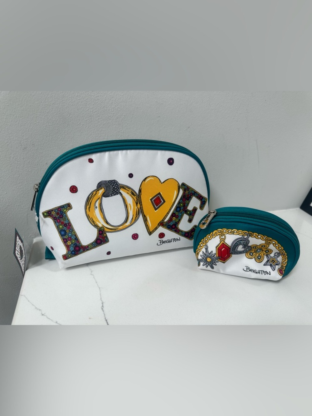 Brighton NWT 'Love' Cosmetic Pouch Set - 2 items